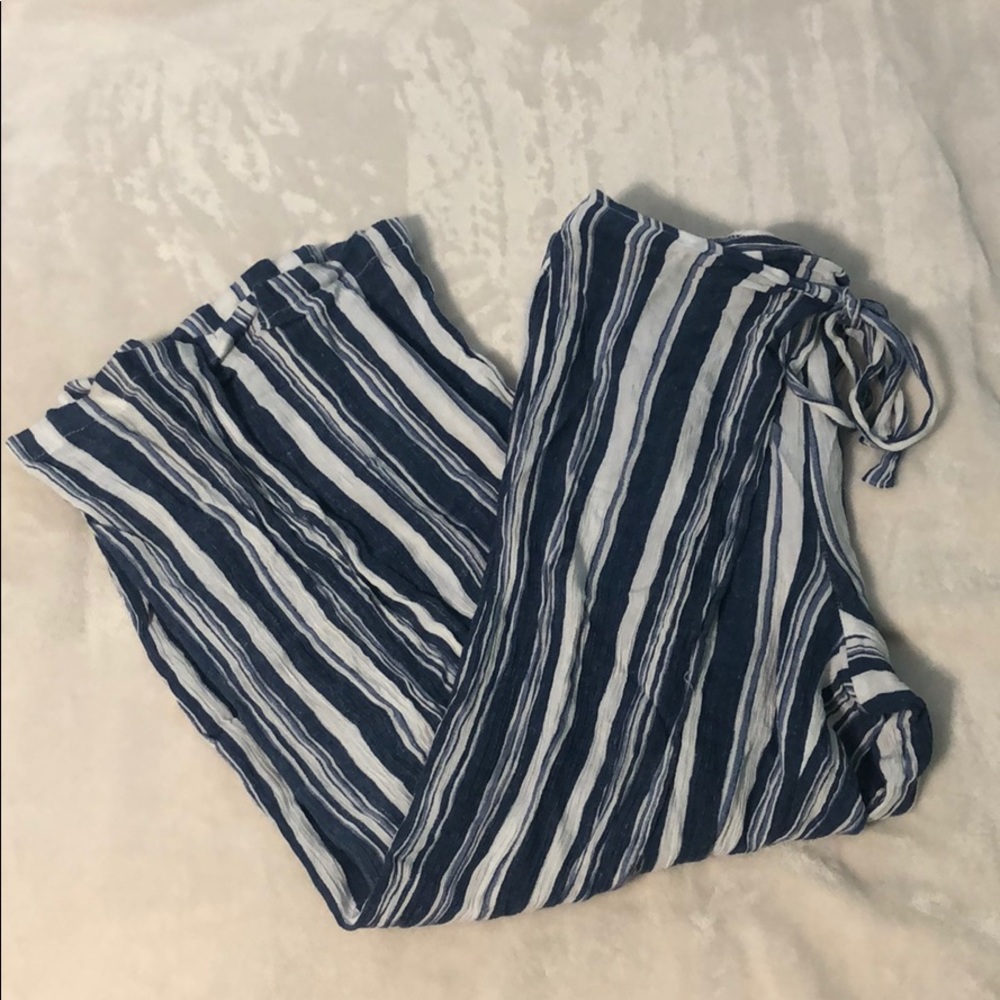 Summer flowy tie-up pants